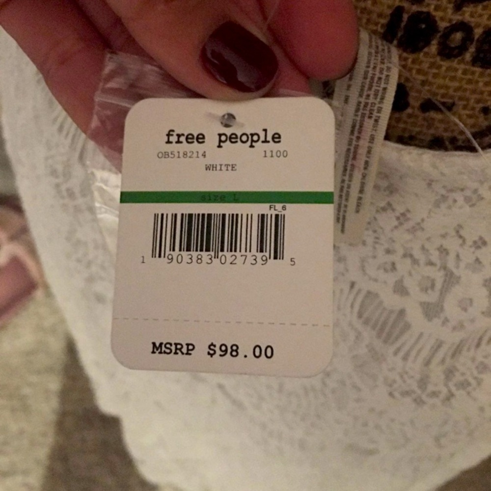 New Free People white lace backless dress - Picture 5 of 6